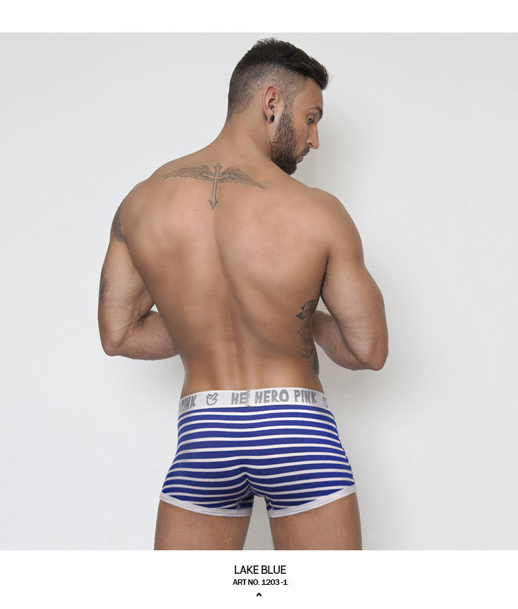 Striped Celana  Dalam Boxer  Pria Size L Navy Blue 